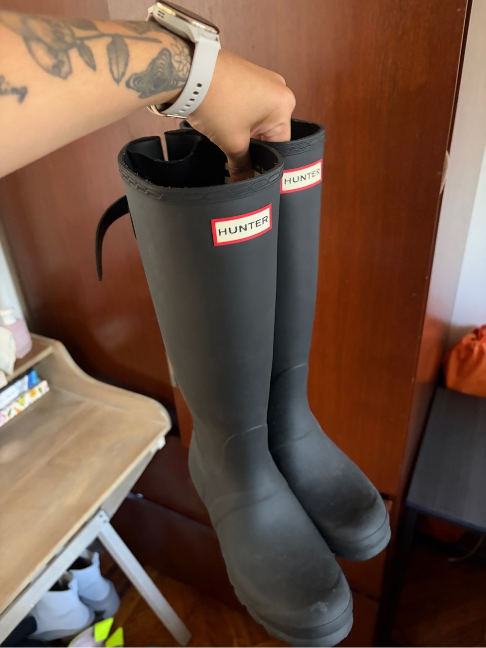 Hunter wide calf boots